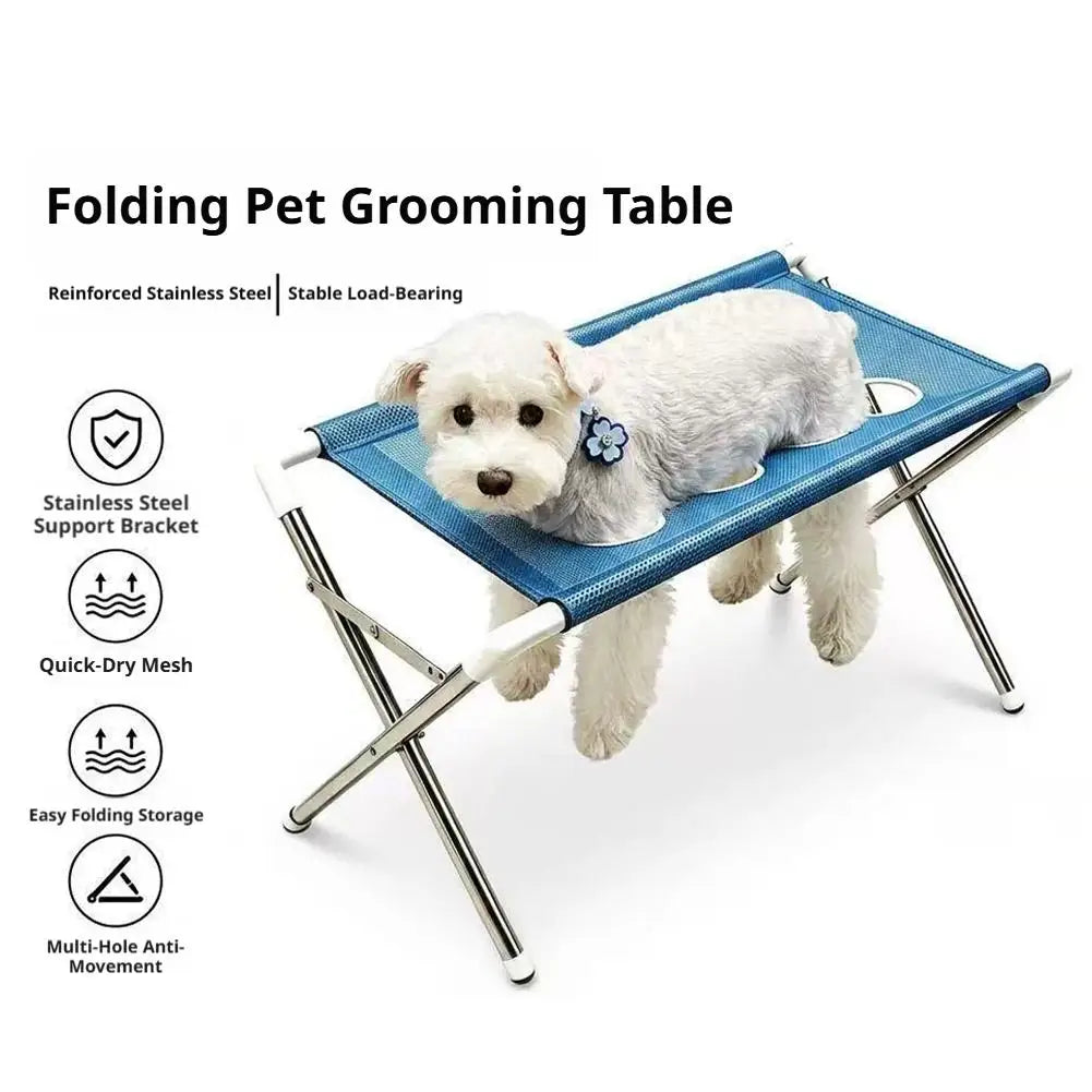 Foldable Pet Grooming Hammock Stand for Nail Trimming, Dogs & Cats