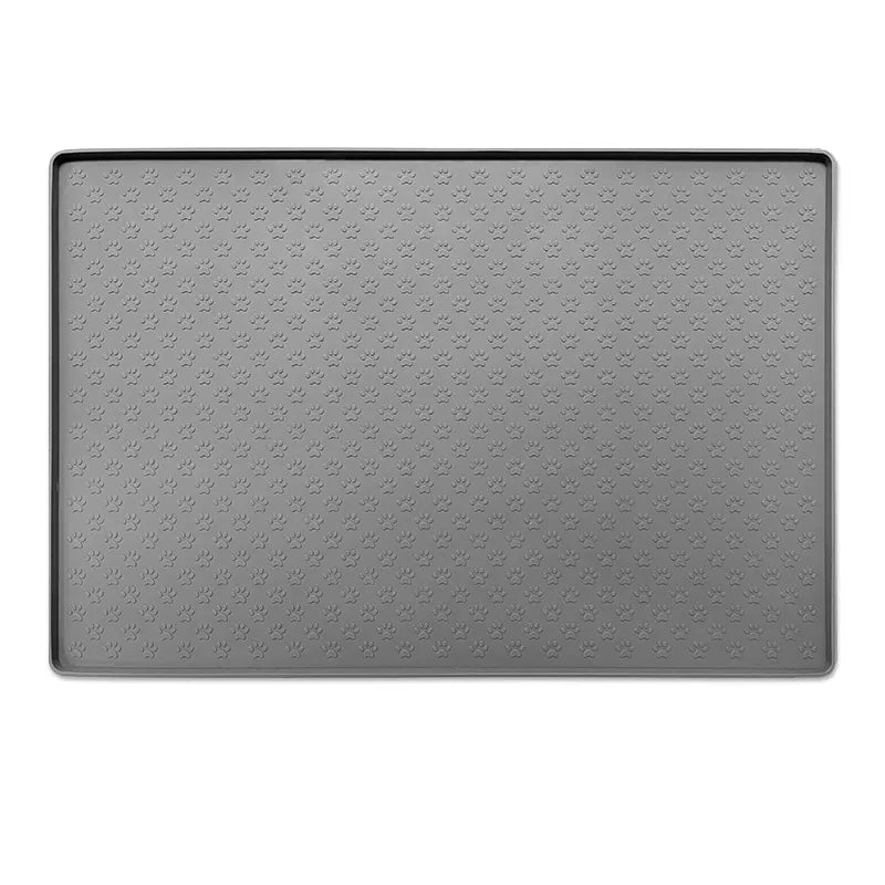 Waterproof Silicone Pet Food Mat, Non-Slip Bowl Placemat for Dogs