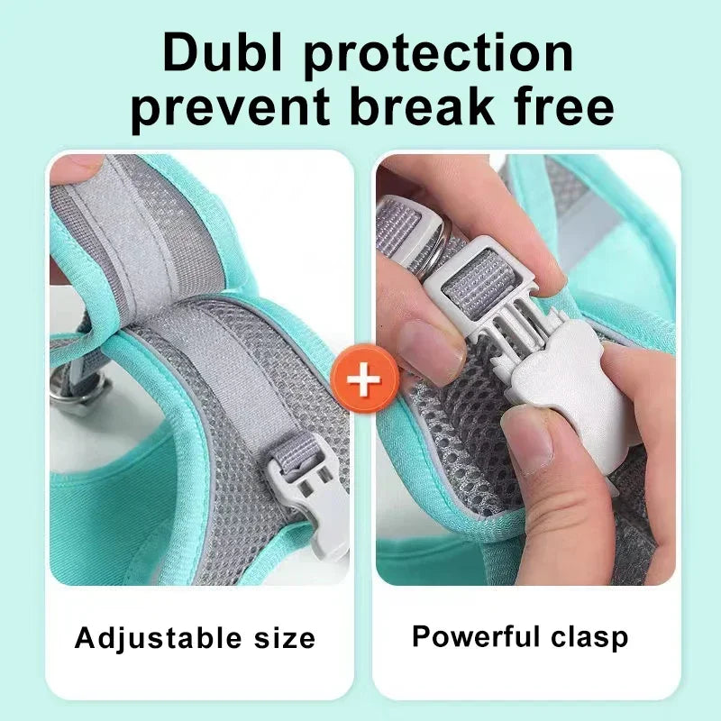 Adjustable Harness and Leash Set for Small Dogs, Puppies & Cats