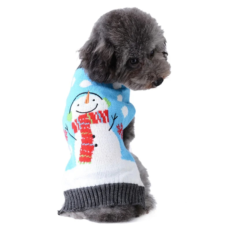 Soft Warm Christmas Turtleneck Dog Sweater for Small Dogs