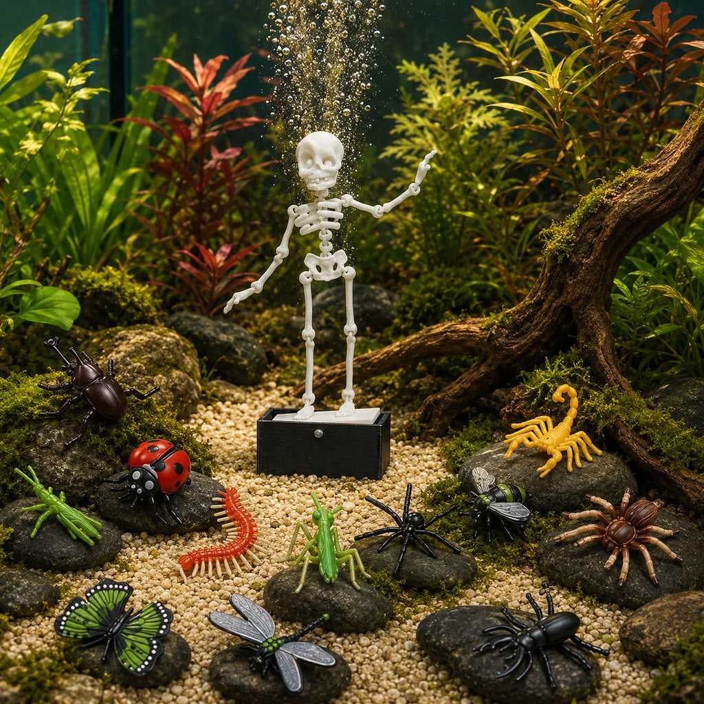 Dancing Skeleton Aquarium Bubbler Ornament for Fish Tanks