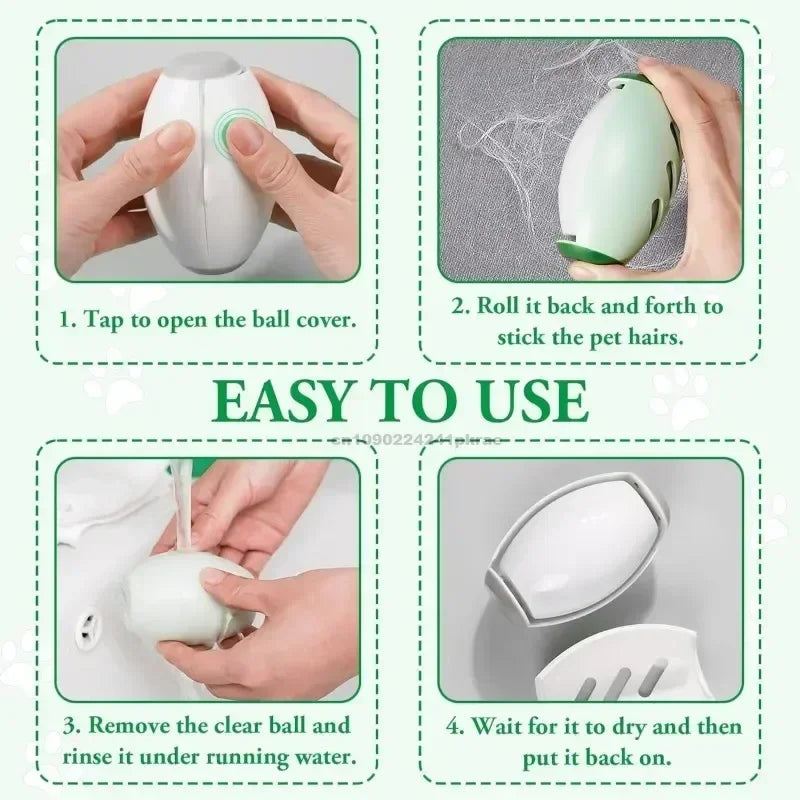 Reusable Washable Pet Hair Remover Roller for Dogs & Cats