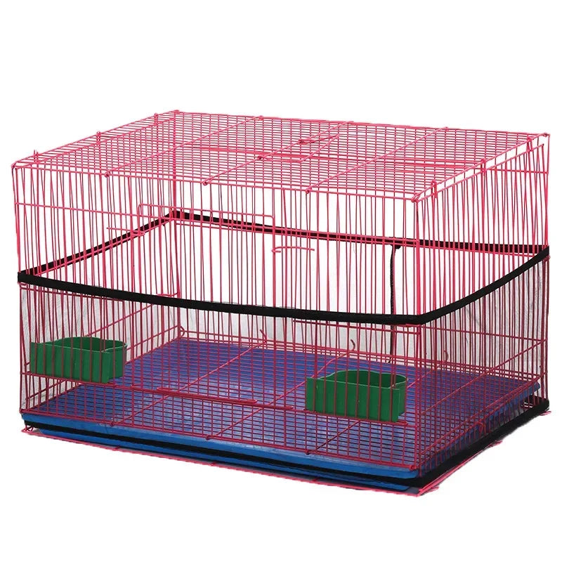 Stretchy Mesh Bird Cage Seed Catcher Skirt, Easy-Clean Cage Guard