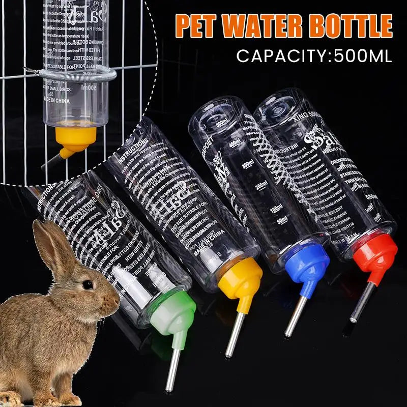 500ml Hanging Water Bottle Dispenser for Rabbits and Hamsters