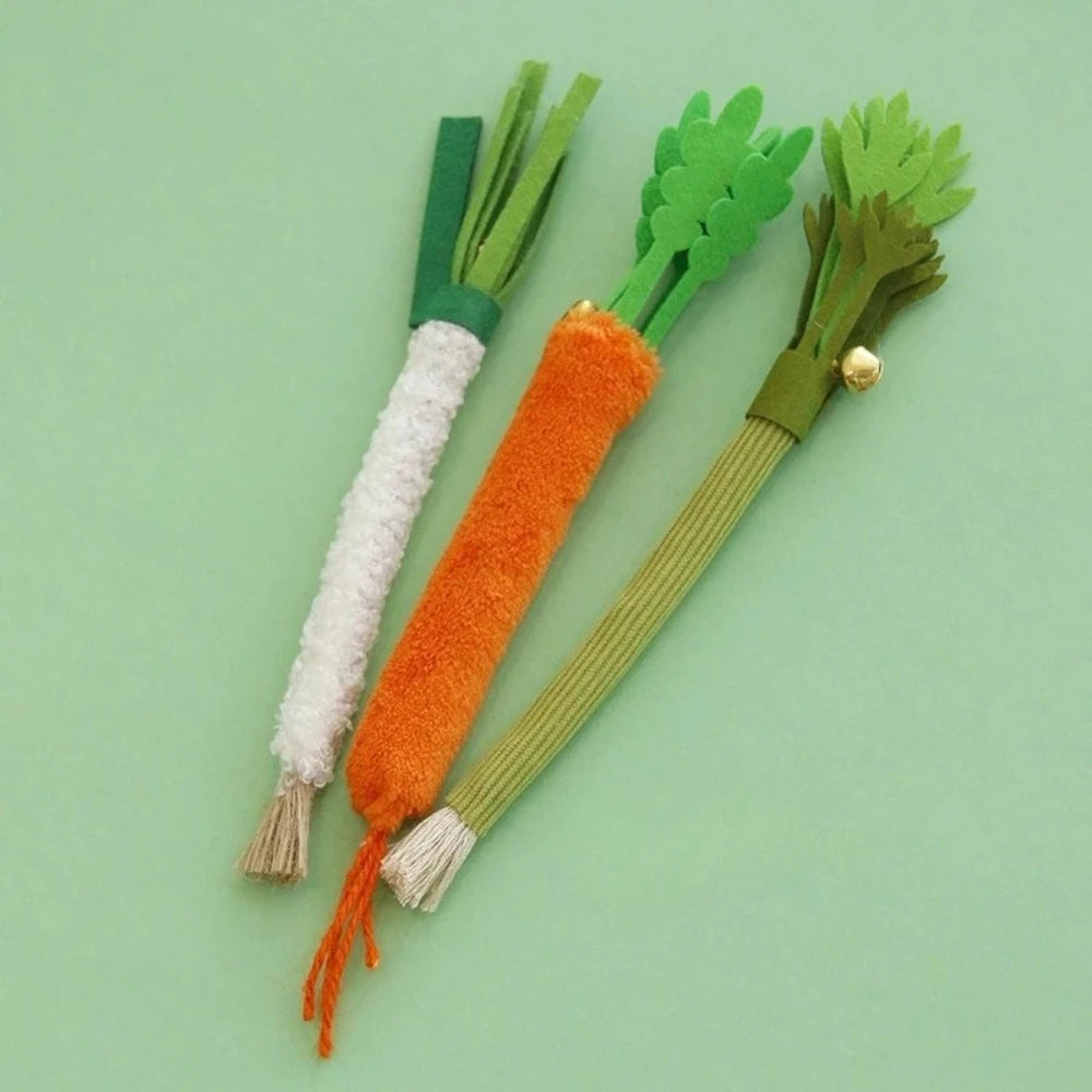 3-Pack Cat Chew Toys with Bell, Kitten Teeth Cleaning Set