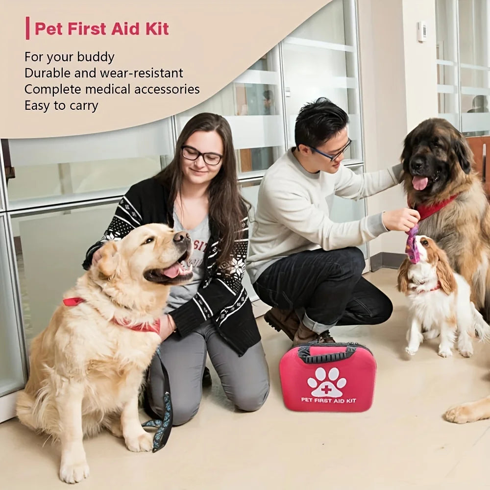 Pet First Aid Kit for Dogs & Cats, Travel and Camping Emergency Set