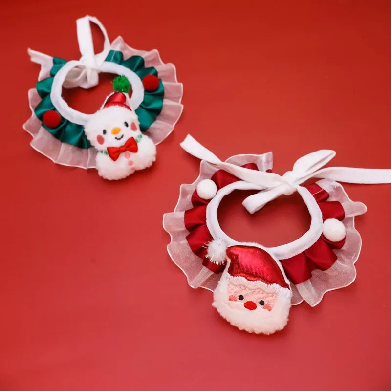 Christmas Pet Collar Bandana, Festive Holiday Dog & Cat