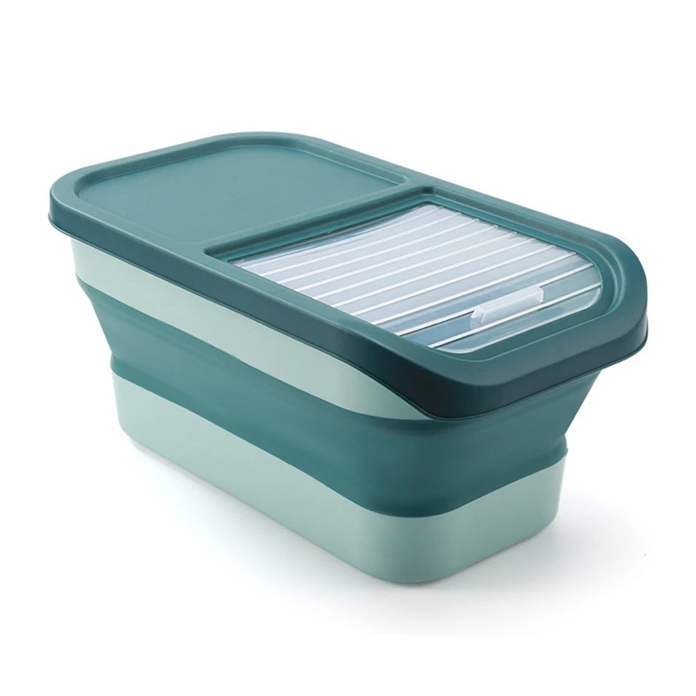 Collapsible Airtight Pet Food Storage Container with Lid, 13-33 lb