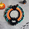 Halloween Cat Costume Pumpkin Ghost Woven Hat and Bib Set for Cats
