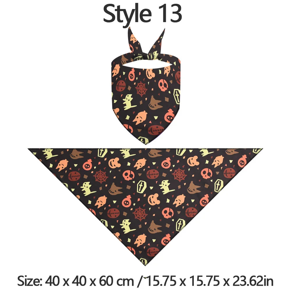 Halloween Pumpkin & Ghost Pet Bandana for Dogs and Cats