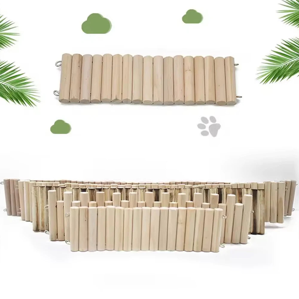 Bendable Wooden Hamster Habitat Fence & Climbing Bridge