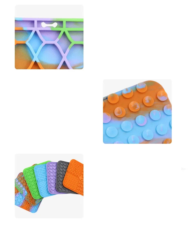 Suction Cup Dog Lick Mat for Bath Time Distraction and Grooming
