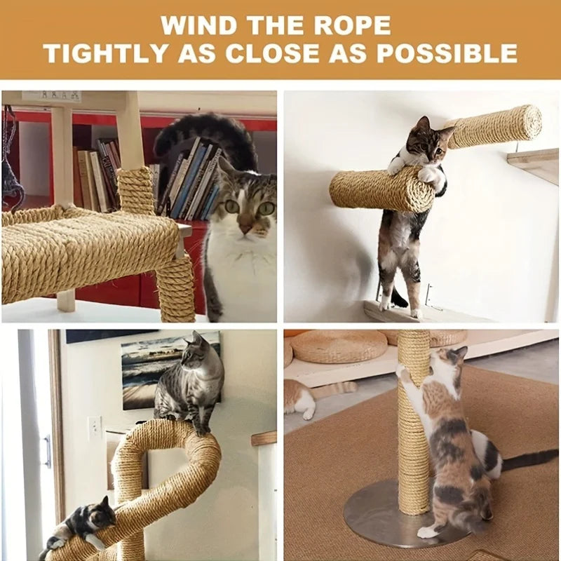 Natural Jute Rope Cat Scratcher for Furniture Protection 10M
