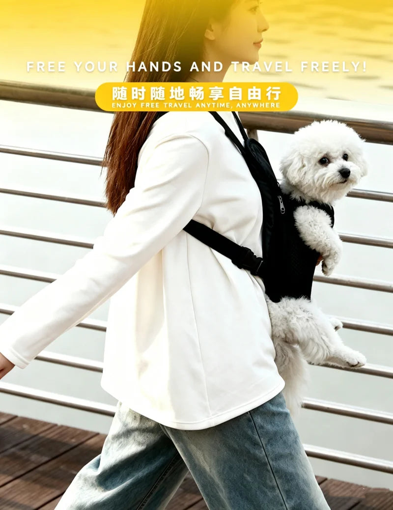 Double-Shoulder Pet Carrier Bag, Breathable Travel Backpack