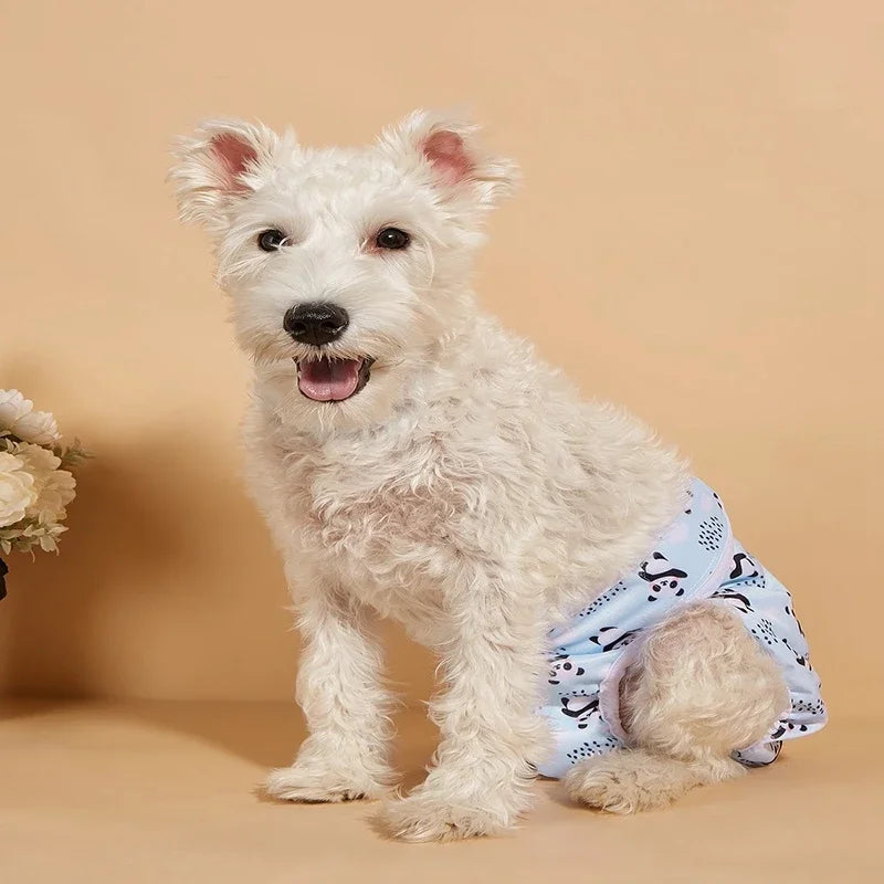Washable Female Dog Diapers with Cute Cartoon Prints, Reusable