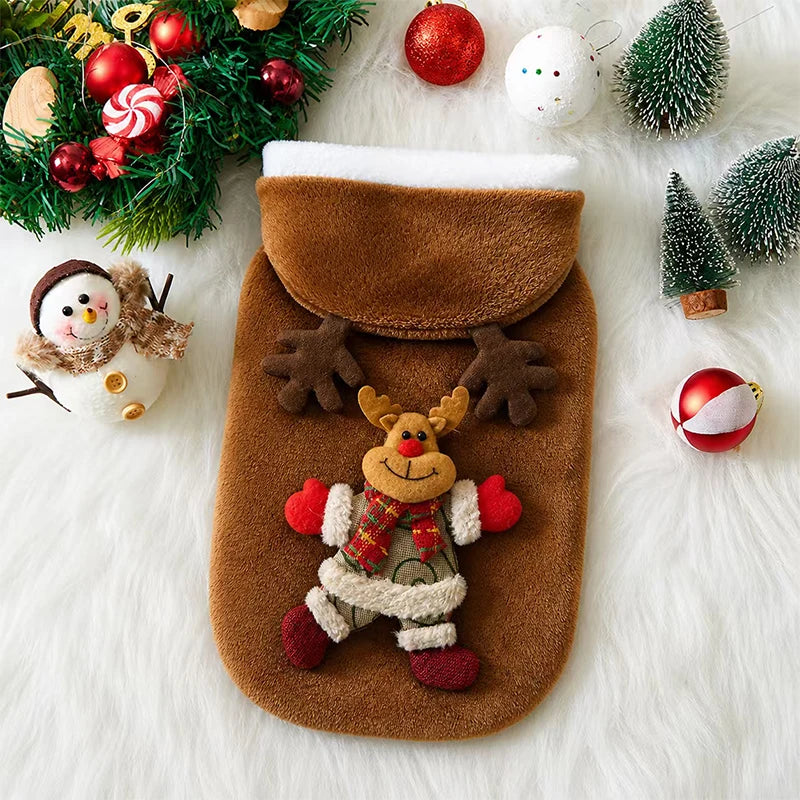 Christmas Flannel Pet Hoodie for Small & Medium Dogs and Cats