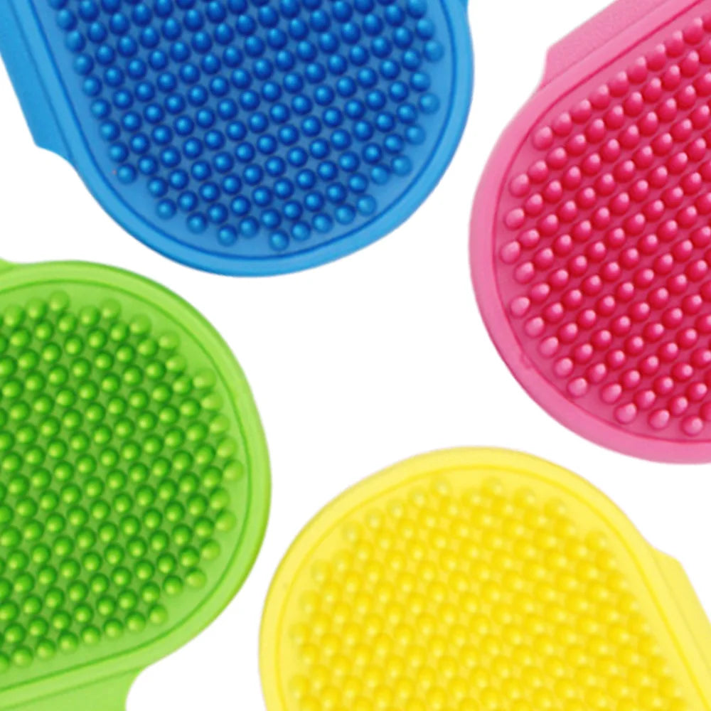 Silicone Pet Bath Massage Brush, Deshedding Tool for Dogs & Cats