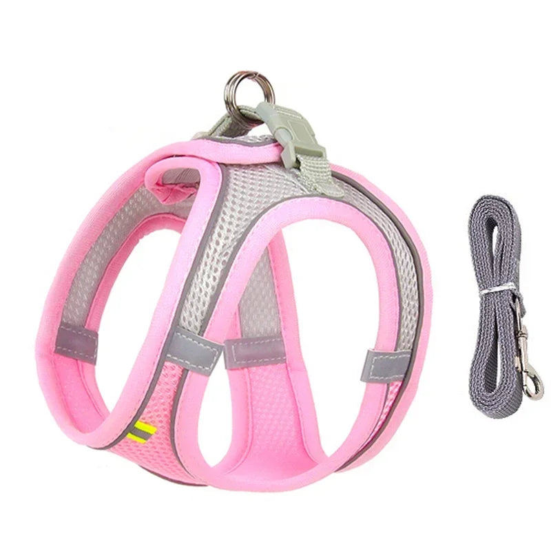 Puppy Harness & Leash Vest Set for Small Dogs, Adjustable