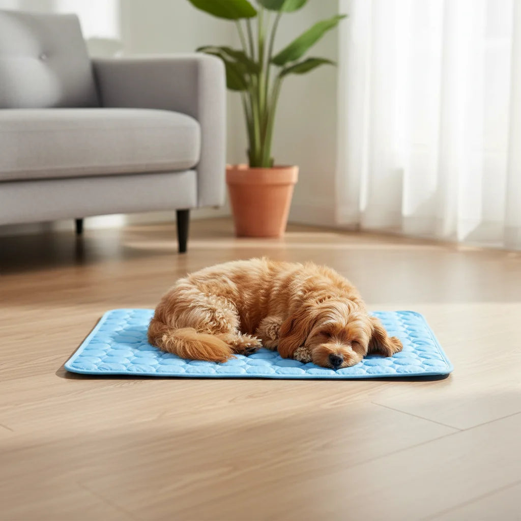 Cooling Pet Mat, Ice Silk Breathable Washable Pad for Dogs & Cats