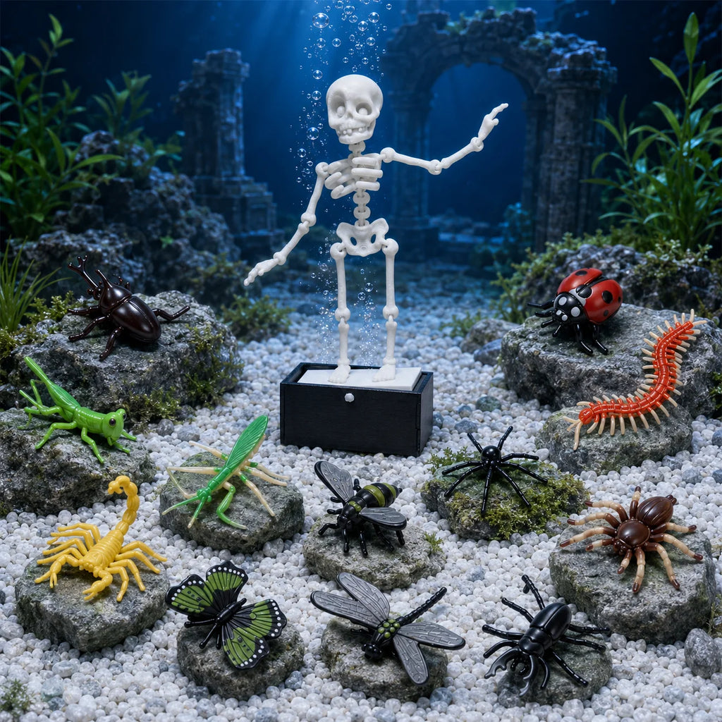 Dancing Skeleton Aquarium Bubbler Ornament for Fish Tanks