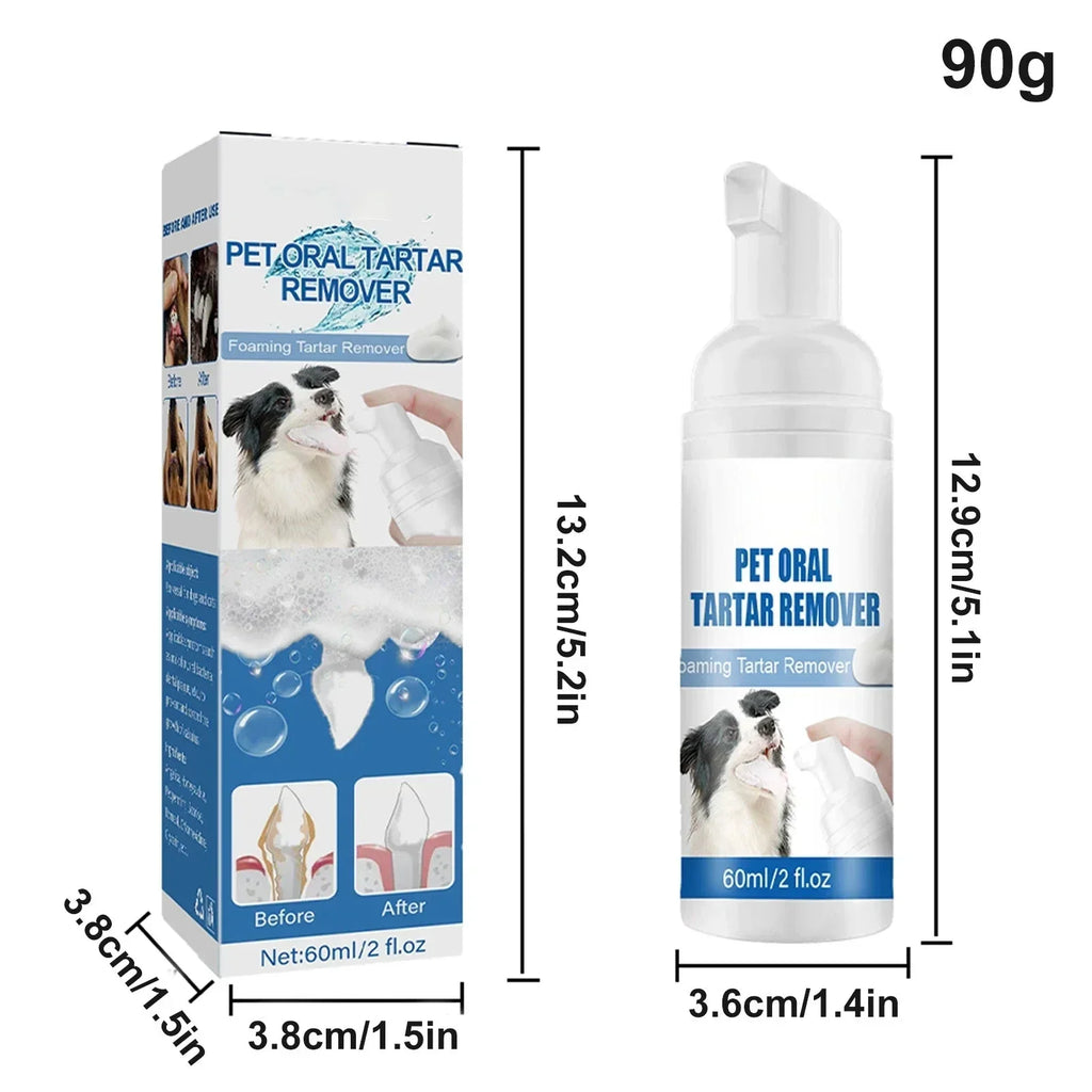 Natural Tartar Remover Foam for Dogs & Cats, Plaque & Fresh Breath