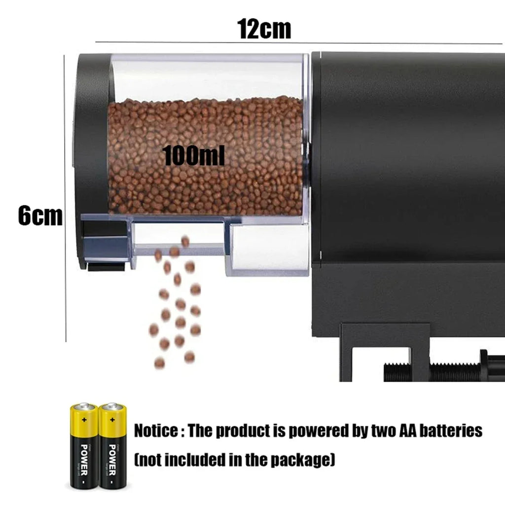 Automatic Fish Feeder with Programmable Timer for Aquarium Tanks