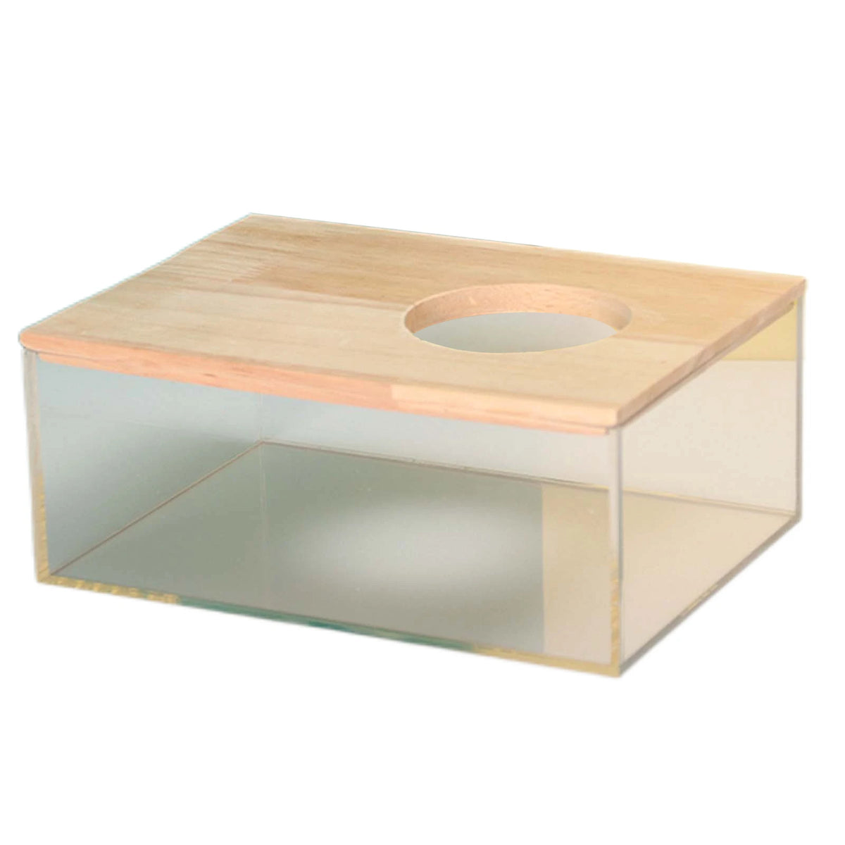 Clear Hamster Sand Bath Box, Small Pet Bathroom & Dust Bath House