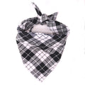 Fall Plaid Dog Bandana Scarf, Washable Cotton