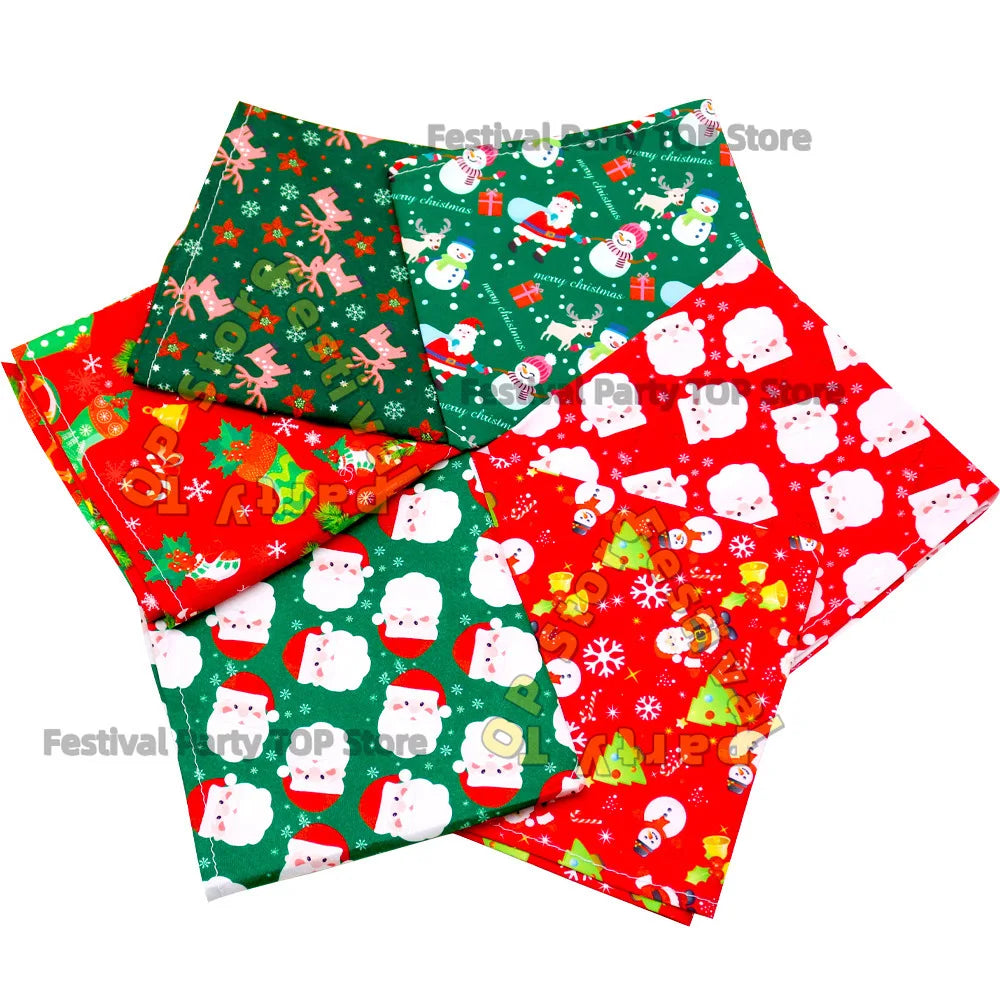Christmas Dog Bandana Scarf, Holiday Triangle Bib for Dogs & Cats