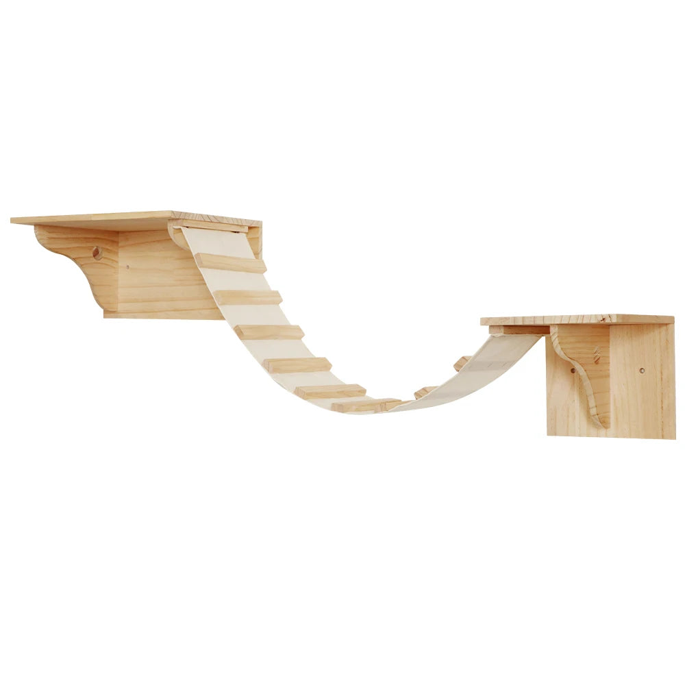 Wall-Mounted Cat Castle House Shelf, Climbing Hideaway Bed for Cats