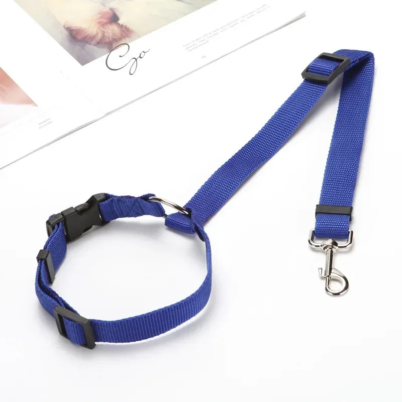 Adjustable Dog & Cat Car Headrest Seat Belt Restraint for Safe Rides