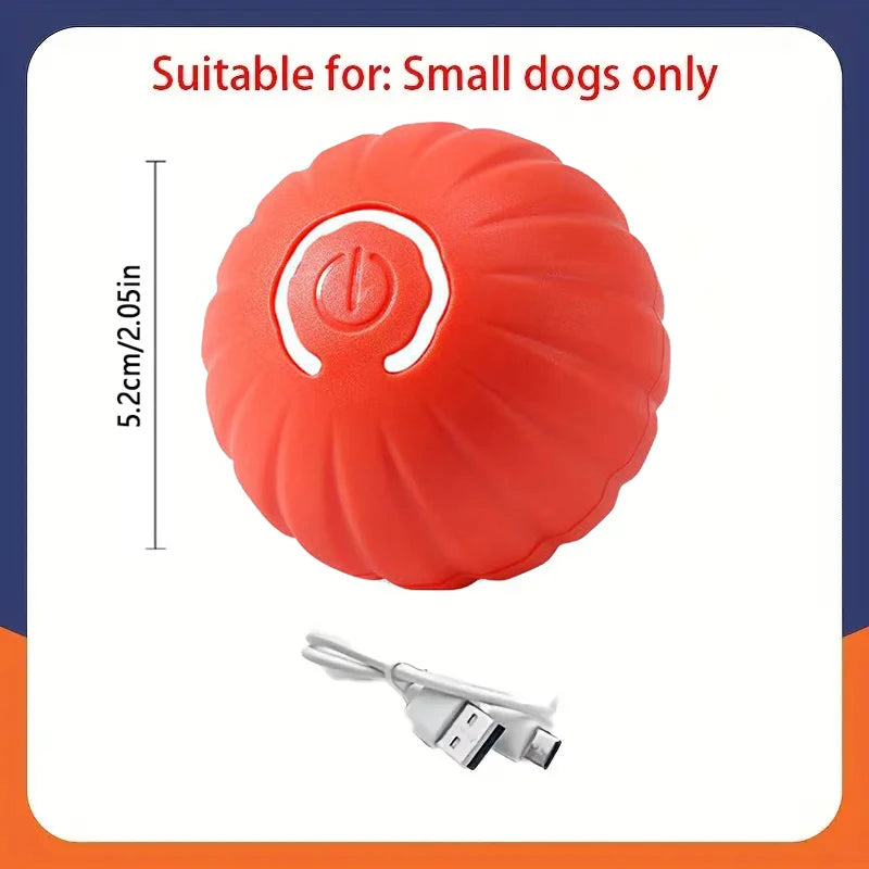Automatic Moving Bouncing Ball Toy for Dogs, USB Rechargeable Play