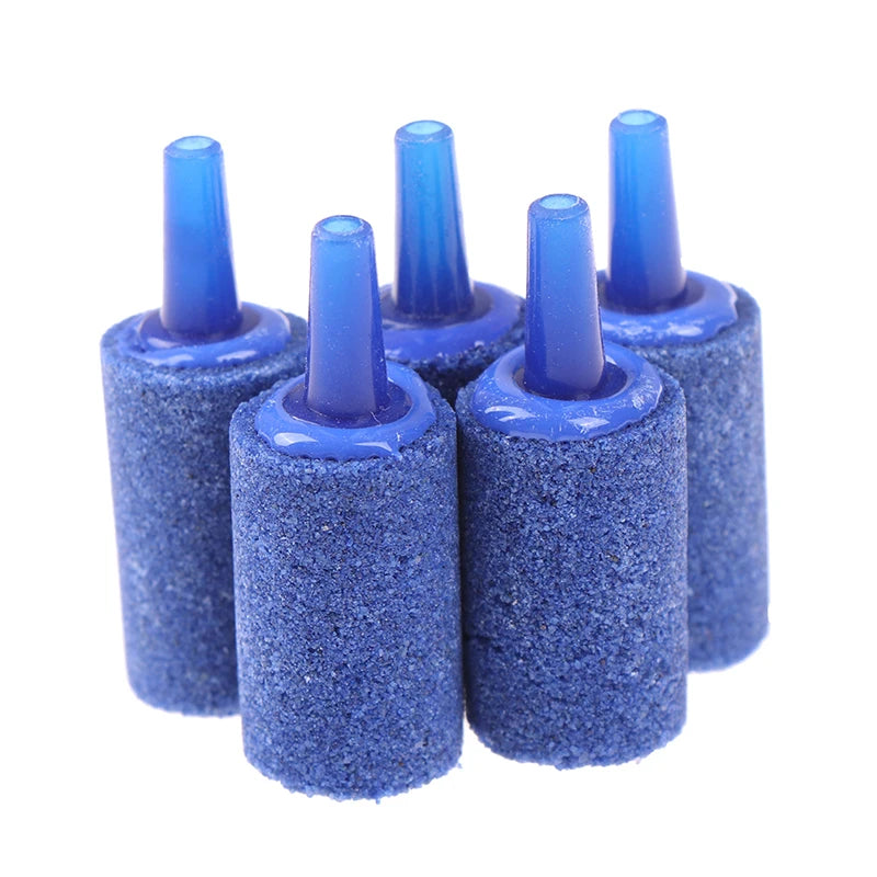 Aquarium Air Stone Cylinder Bubble Diffuser – 5 Pack Fish Tank Aerator