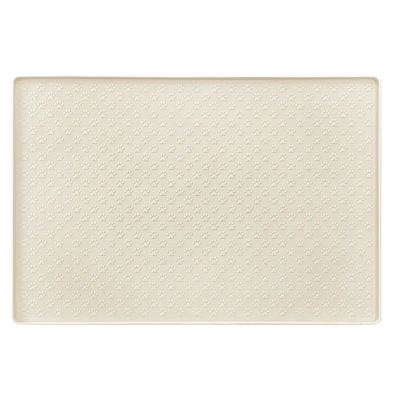 Waterproof Silicone Pet Food Mat, Non-Slip Bowl Placemat for Dogs