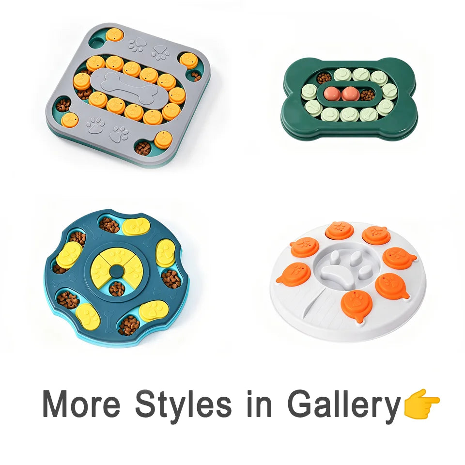 Dog Puzzle Slow Feeder Bowl – Interactive Treat Toy for Dogs & Cats