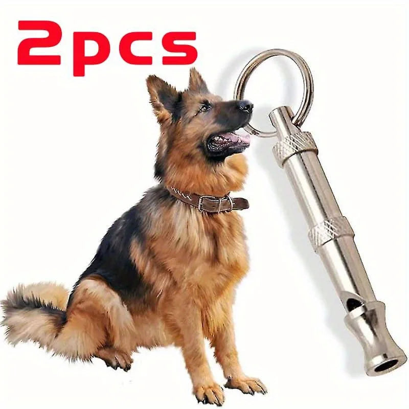 Adjustable Pitch Dog Training Whistle with Keychain, Bark Control