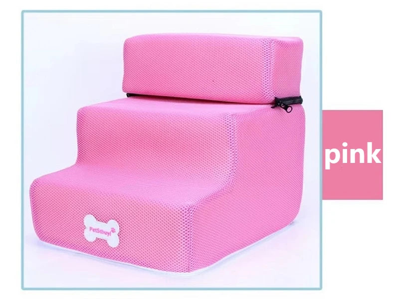 3-Step Anti-Slip Pet Stairs for Small Dogs and Cats to Bed