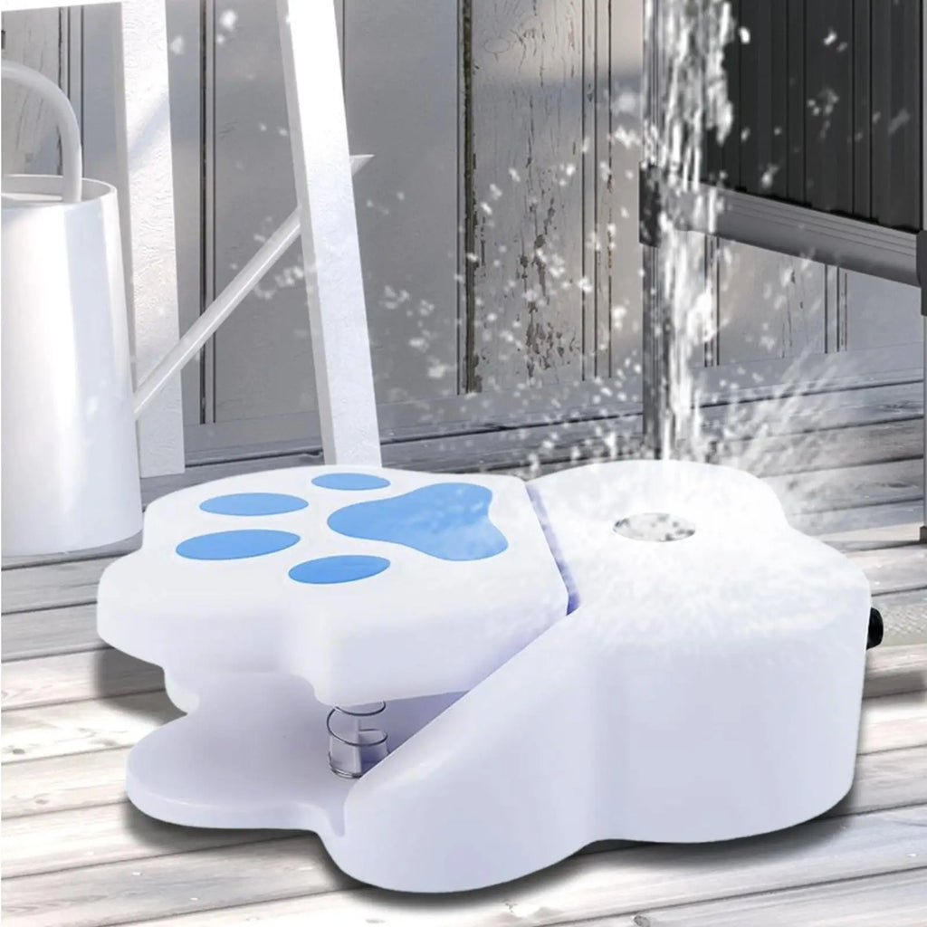 Step-On Dog Water Fountain, Paw-Activated Outdoor Drinker