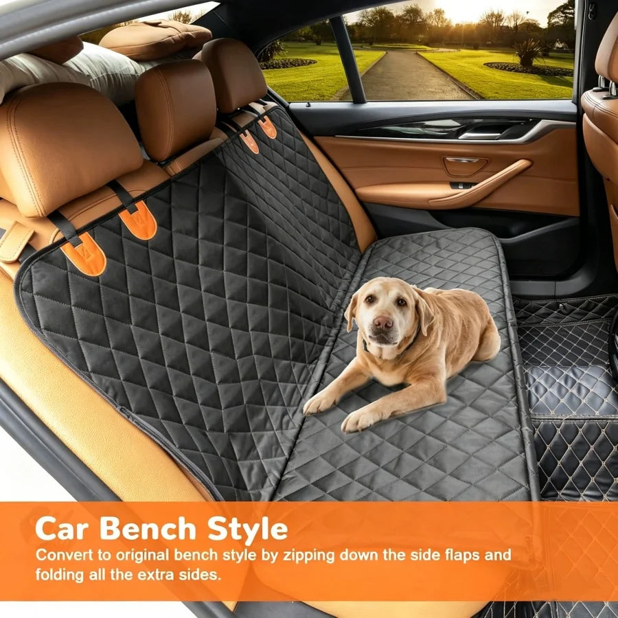 Waterproof Dog Car Seat Hammock, Heavy-Duty Scratch-Proof Cover