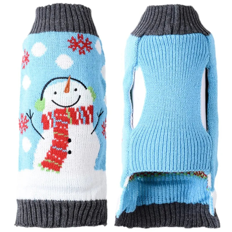 Soft Warm Christmas Turtleneck Dog Sweater for Small Dogs