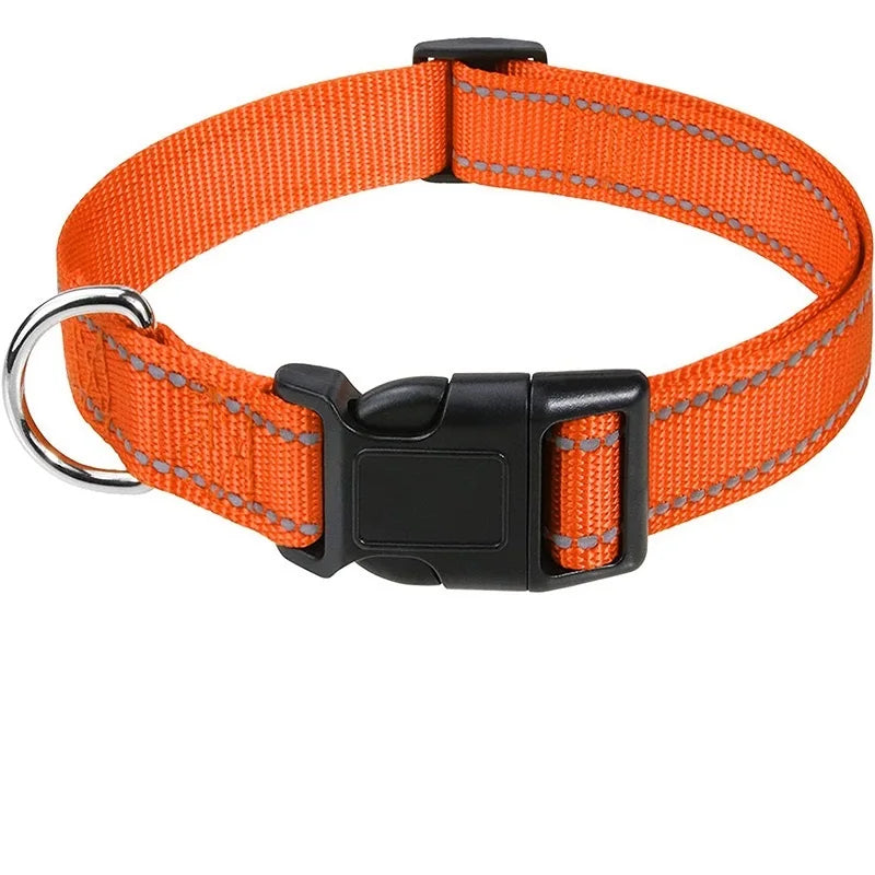 Adjustable Nylon Dog Collar, Soft Buckle Collar for Puppies & Dogs