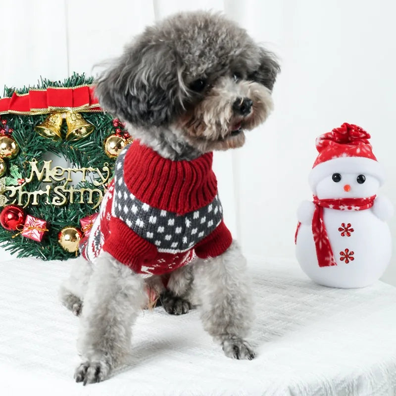 Knitted Christmas Sweater for Small and Medium Dogs and Cats