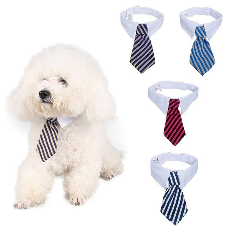 Christmas Cat & Dog Bow Tie Collar, Adjustable Striped