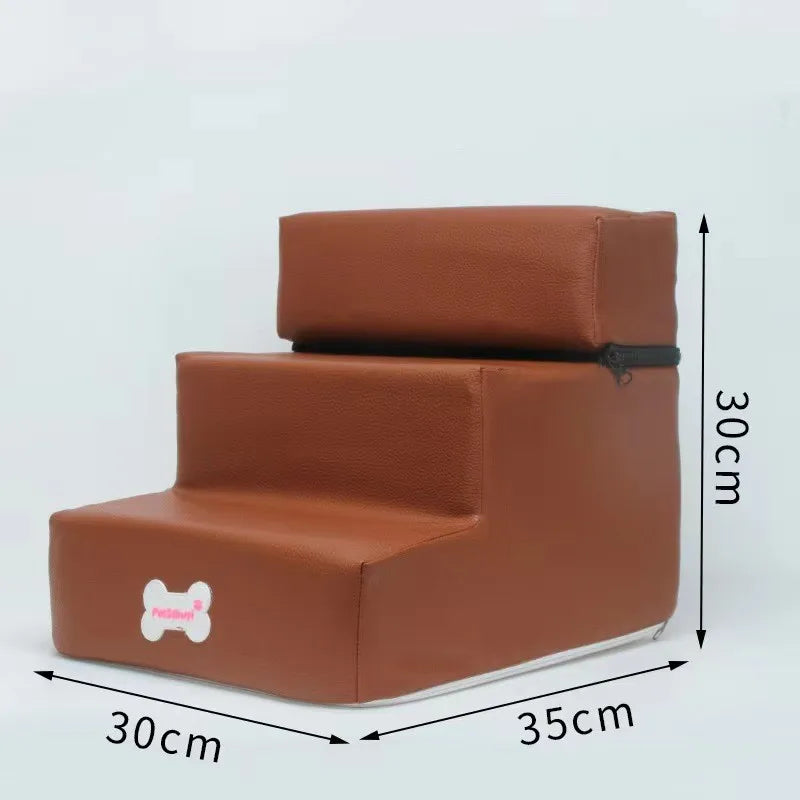 3-Step Anti-Slip Pet Stairs for Small Dogs and Cats to Bed