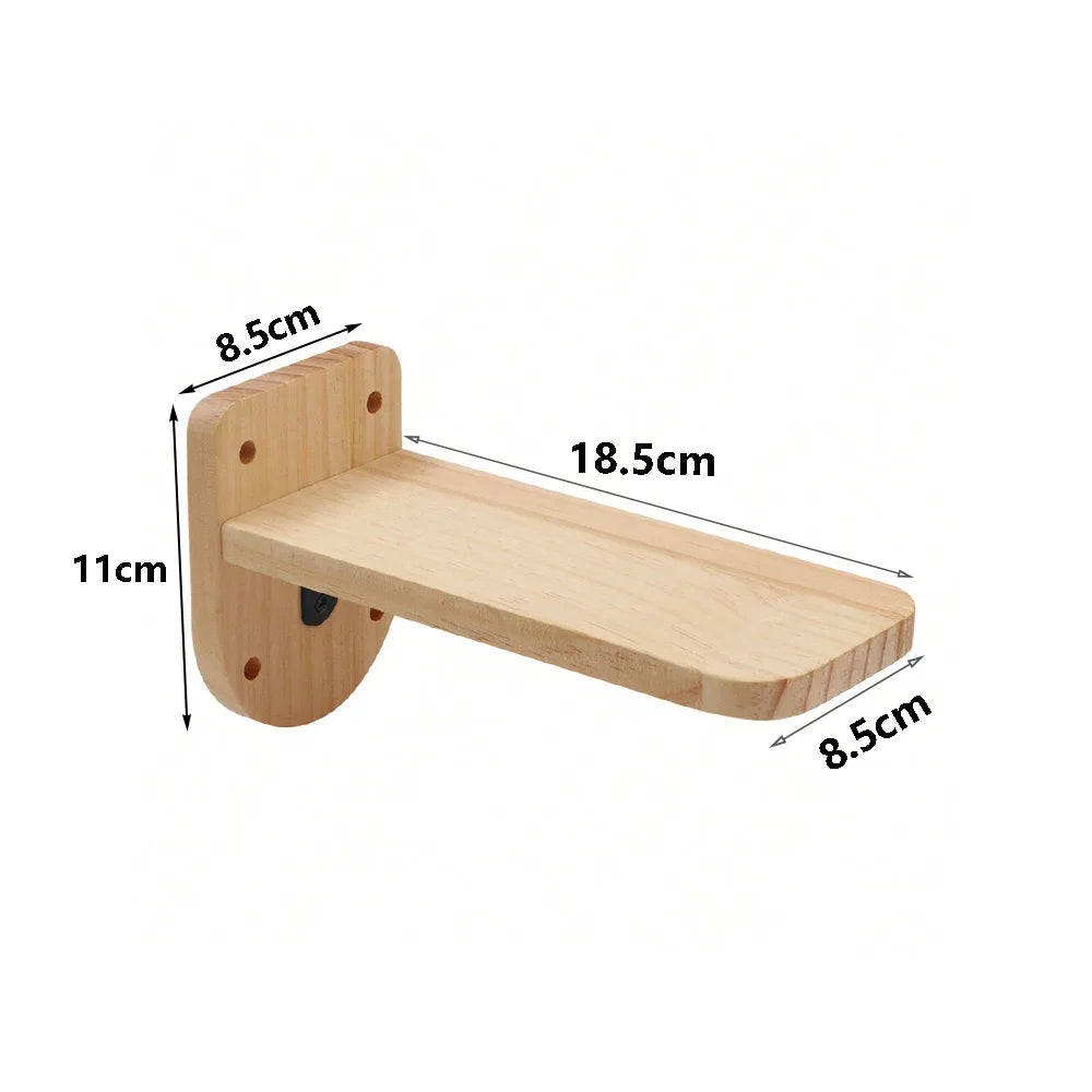 Wall-Mounted Cat Climbing Shelf Set with Scratching Post & Hammock