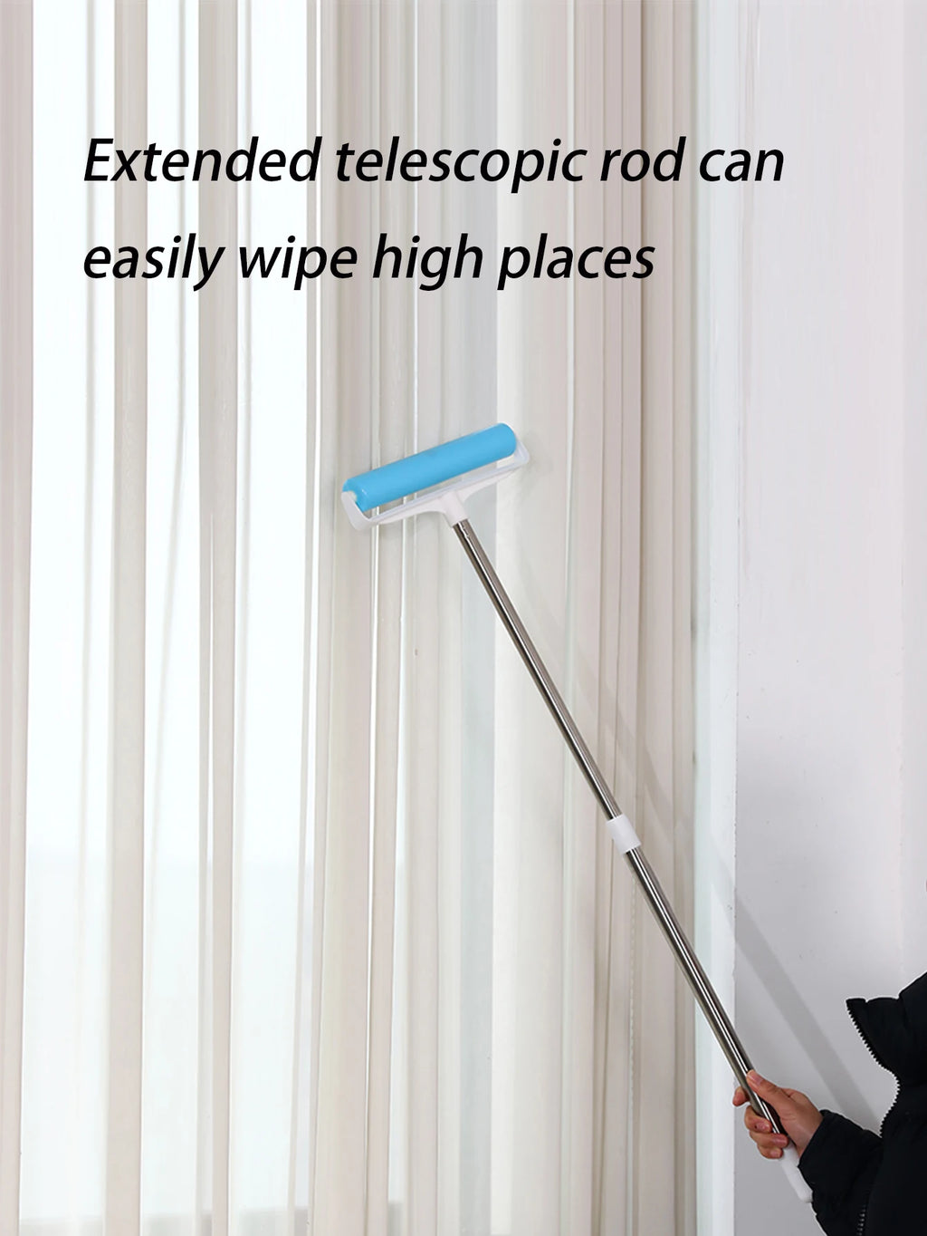 Reusable Pet Hair Lint Roller with Extendable Handle for Floors & Beds