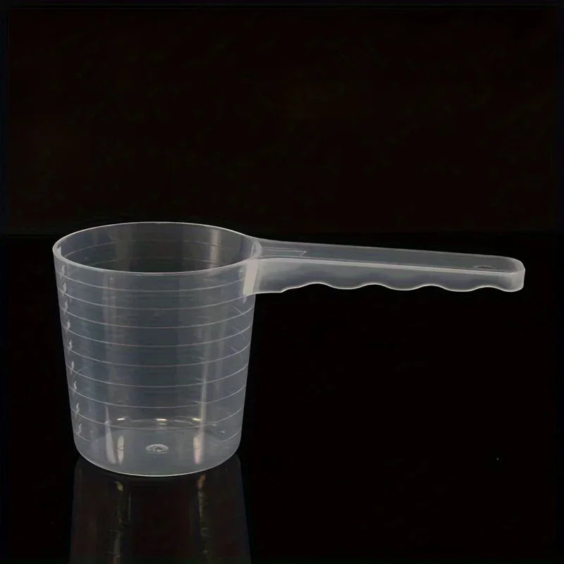 Transparent Pet Food Measuring Scoop with Scale, 100ml Feeding Spoon