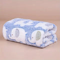 Christmas Elephant Flannel Pet Blanket for Dogs & Cats