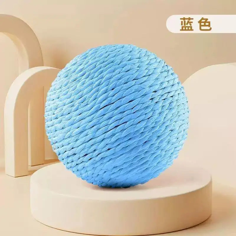 Interactive Sisal Cat Scratching Ball Toy Anti-Bite Teeth Cleaning