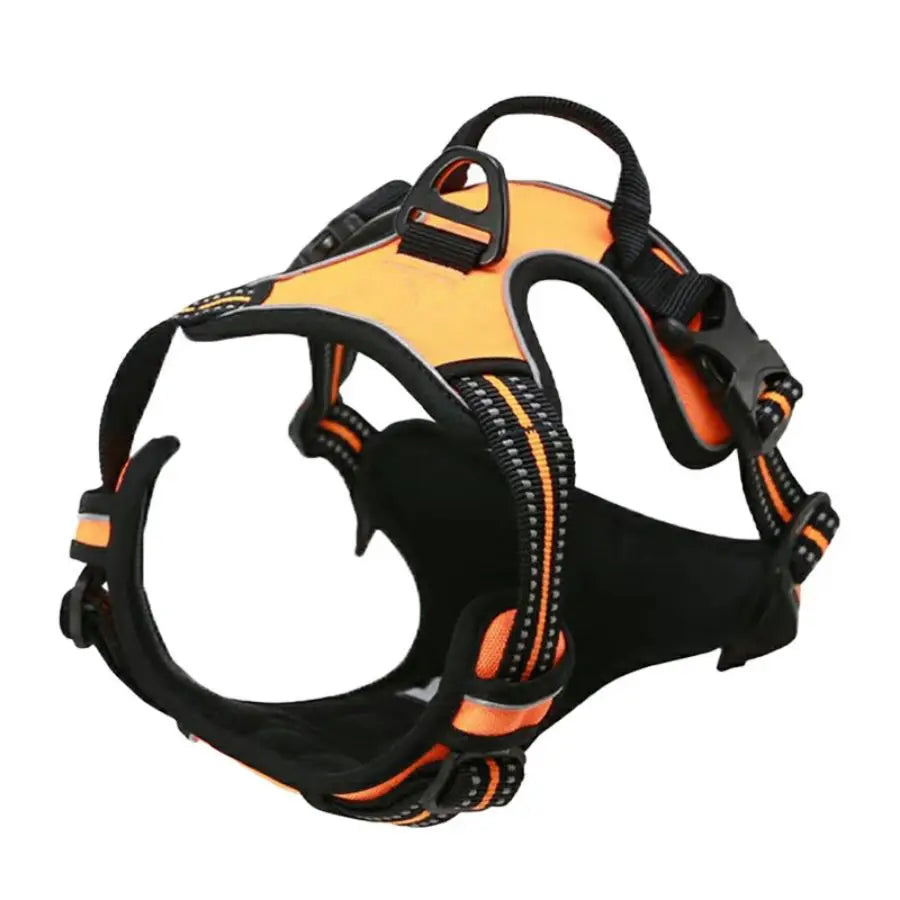 Adjustable No-Pull Dog Harness with Front Clip & Reflective Strips